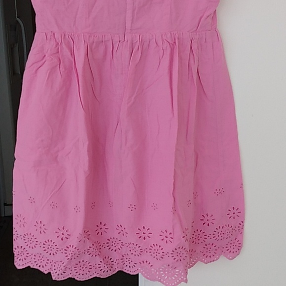 🌻J Crew washed pink eyelet dress Sz 2 - Picture 6 of 16